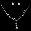 * Floral Bridal Wedding Stud Bridal Wedding With Earrings and Necklace Set 328