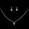 Beautiful AB Crystal Bridal Wedding Jewelry Set NE 342