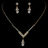 Crystal Rhinestone Drop Bridal Wedding Jewelry Set 344