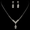 Crystal Rhinestone Drop Bridal Wedding Jewelry Set 344
