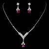 Crystal Rhinestone Drop Bridal Wedding Jewelry Set 344