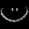 Gorgeous Silver AB Wedding Bridal Wedding Jewelry Set NE 395