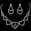 Matching Sweet 15/16 Rhinestone Bridal Wedding Necklace Earring Bridal Wedding Jewelry Set 460