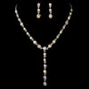 Bridal Wedding Necklace Earring Set 5790 Silver AB