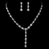 Silver & Rhinestone Bridal Wedding Necklace & Earring Set NE 5790