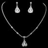 Silver Clear Rhinestone Bridal Wedding Jewelry Set 71819