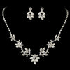 Crystal Bridal Wedding Necklace Earring Jewelry 7601 & Bridal Wedding Headband 7010 Set