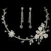 Swarovski Crystal Silver Bridal Wedding Jewelry 7802 & Bridal Wedding Headband Bridal Wedding Hair Comb 8148