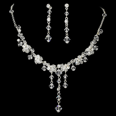 Bridal Wedding Necklace Earring Bridal Wedding Jewelry Set NE 7807