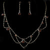 Silver Plated Teardrop Crystal Wedding Jewelry Set