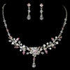 Light Amethyst Swarovski Crystal Couture Bridal Wedding Jewelry Set & Bridal Wedding Tiara Set 8003