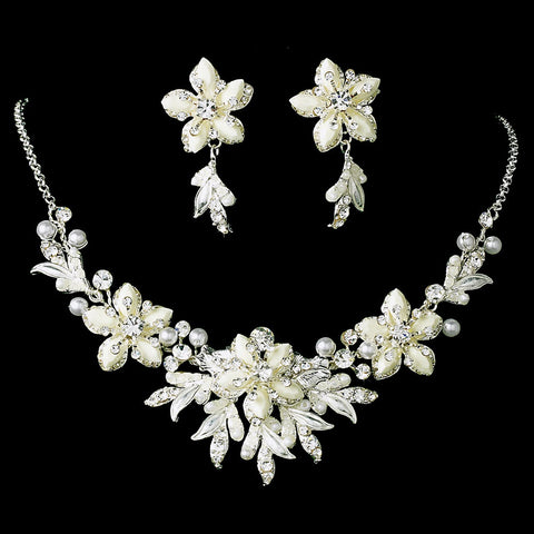 Winter Snowflake Bridal Wedding Jewelry Set & Tiara Set 8100
