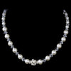 Pearl & Swarovski Crystal Bead Bridal Wedding Necklace 815