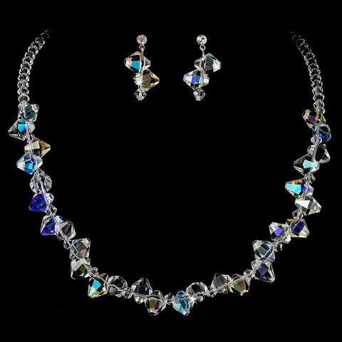 Swarovski Crystal Bridal Wedding Necklace & Earring Set NE 8257