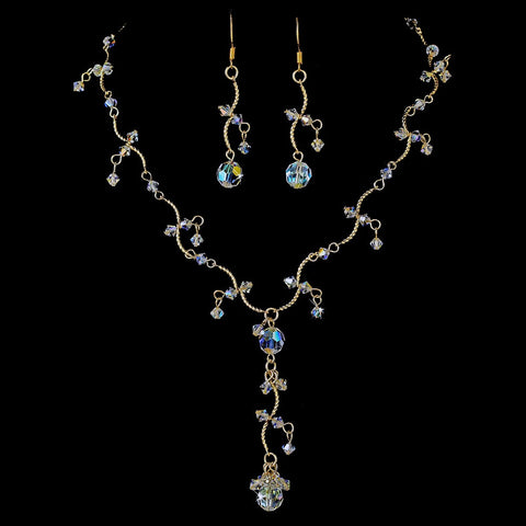 Swarovski Bridal Wedding Jewelry Set NE 8258 Gold