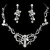 Vintage Bridal Wedding Jewelry Set & Tiara Clear Crystal Set NE 8312 & HP 8312