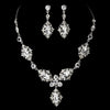 Vintage Silver Bridal Wedding Jewelry Set NE 8315