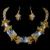 * Topaz Bridal Wedding Necklace Earring Set 8548