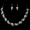 * Exquisite Silver AB Bridal Wedding Jewelry Set NE 931