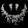 Silver Clear Crystal & Rhinestone Bridal Wedding Jewelry Set 9699