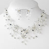 Silver Clear Crystal & Rhinestone Bridal Wedding Jewelry Set 9699