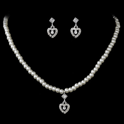 Children's Bridal Wedding Necklace Earring Set NE 406