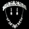 Rhinestone Bridal Wedding Necklace Earring Bridal Wedding Tiara Set 8411