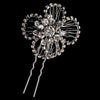 * Vintage Inspired Rhinestone Bridal Wedding Hair Pin 118 Antique Silver