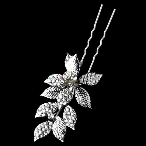 * Beautiful Crystal Covered Couture Bridal Wedding Hair Pin 122