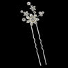 * Silver Clear Rhinestone Bridal Wedding Hair Pin 1742
