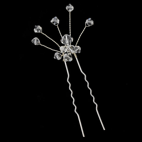 * Swarovski Crystal Bridal Wedding Hair Pin 22