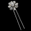 Silver Clear Rhinestone Bridal Wedding Hair Pin 3420