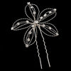 Silver with Clear Stones Floral Bridal Wedding Hair Accents Bridal Wedding Hair Pin 513