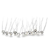 Silver with AB Stones Bridal Wedding Hair Accents Bridal Wedding Hair Pin 7 (Set of 12)