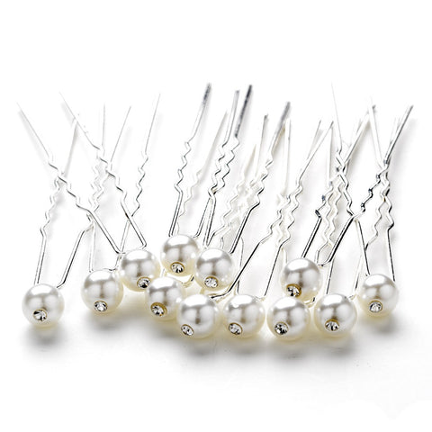 Pearl Bridal Wedding Hair Pin 77 (Set of 12)