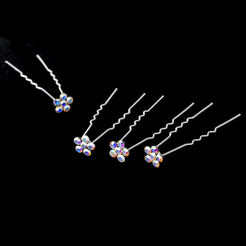 Floral Bridal Wedding Hair Accents Bridal Wedding Hair Pin 8 (Set of 12)