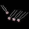 Floral Bridal Wedding Hair Accents Bridal Wedding Hair Pin 8 (Set of 12)