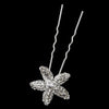 Silver Clear Rhinestone Beach Starfish Bridal Wedding Hair Pin 9083