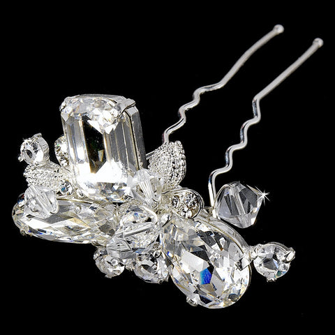 * Swarovski Silver Bridal Wedding Hair Pin 94
