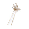 * Gold Clear Rhinestone Bridal Wedding Hair Pin 1742