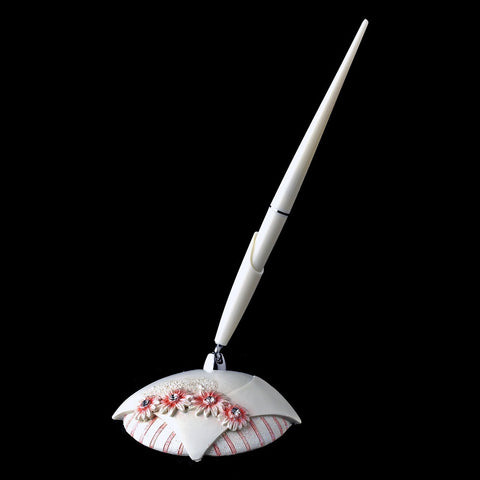 Delightful Pink Daisy Bridal Wedding Pen Set