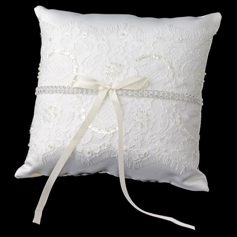 Lace Bridal Wedding Ring Pillow 800