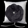 Black Flower Bridal Wedding Ring Pillow 804