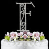 Roman Silver Plated Individual Letter Inital Crystal Bridal Wedding Cake Toppers