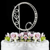 Roman Silver Plated Individual Letter Inital Crystal Bridal Wedding Cake Toppers