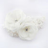 Floral Sheer Organza & Lace Bridal Wedding Hair Clip