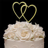 Gold Plated Crystal Wedding Heart Cake Toppers