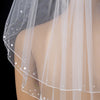 Bridal Wedding Child's Double Layer Flower girl Bridal Wedding Veil 010 w/ Scattered Pearls & Sequins
