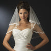 Scalloped Floral Embroidered Lace Edge Bridal Wedding Veil 112