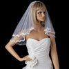 Scalloped Floral Embroidered Lace Edge Bridal Wedding Veil 112